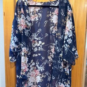 Floral Sheer Kimono Cardigan